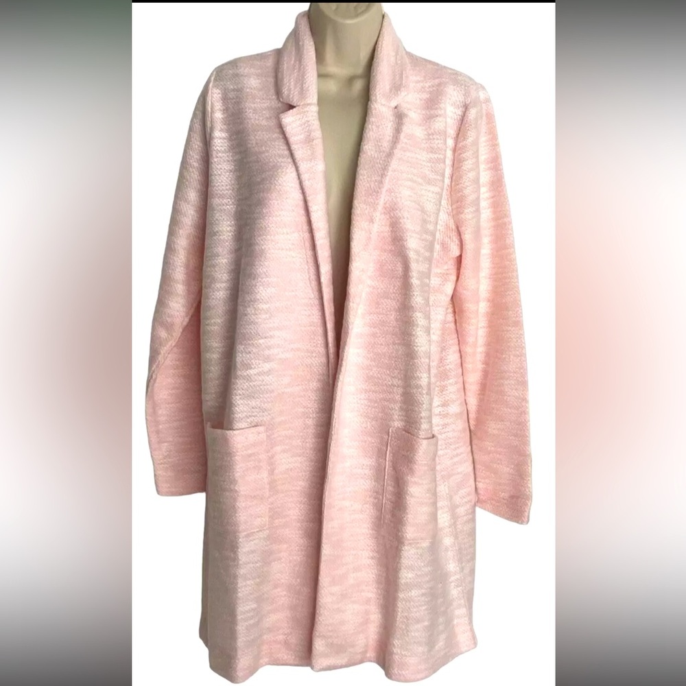 NWT Lane Bryant Pink Cozy Open Cardigan Sweater Size 22/24P